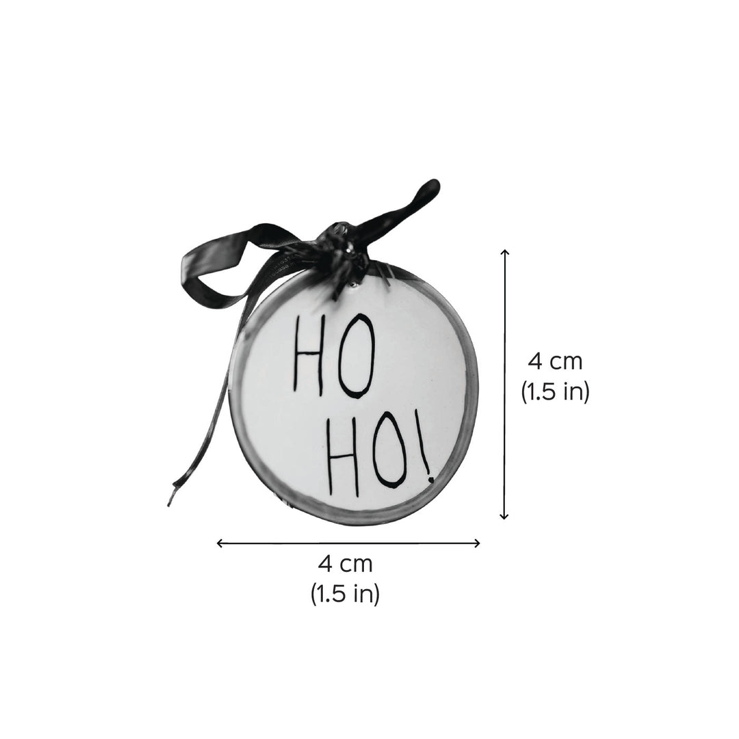 Ho Ho Ho Festive Ceramic Ornament For Christmas Tree Decoration