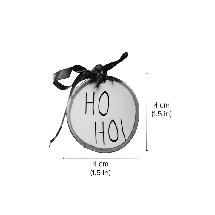 Ho Ho And Merry Festive Ceramic Ornaments For Christmas Tree Decoration