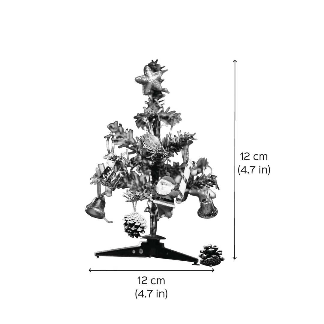 Mini Foldable Christmas Tree With 10 Ornaments