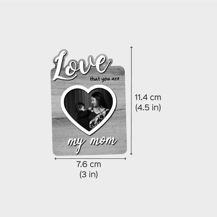 Photo Personalized Love You Mom Wooden Fridge Magnet