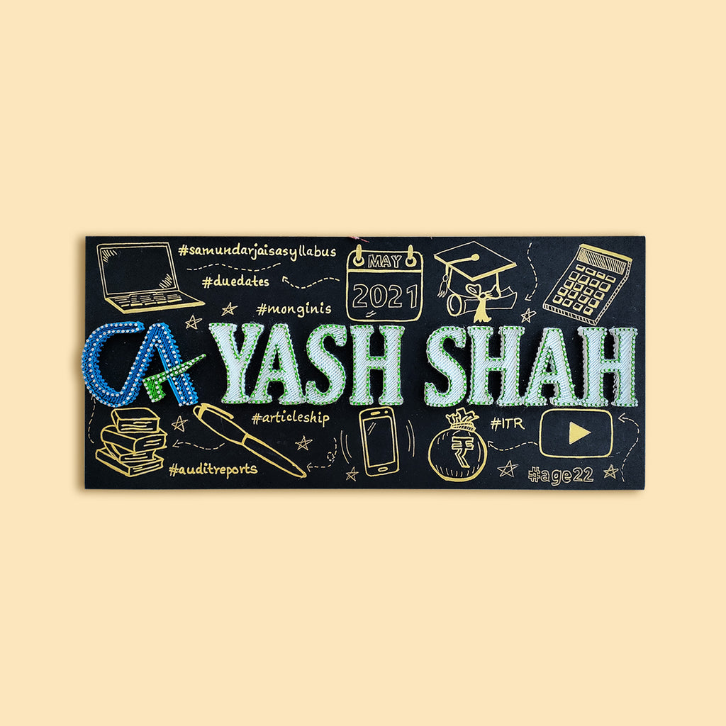 Buy CA String Art Personalized Nameplate Online On Zwende