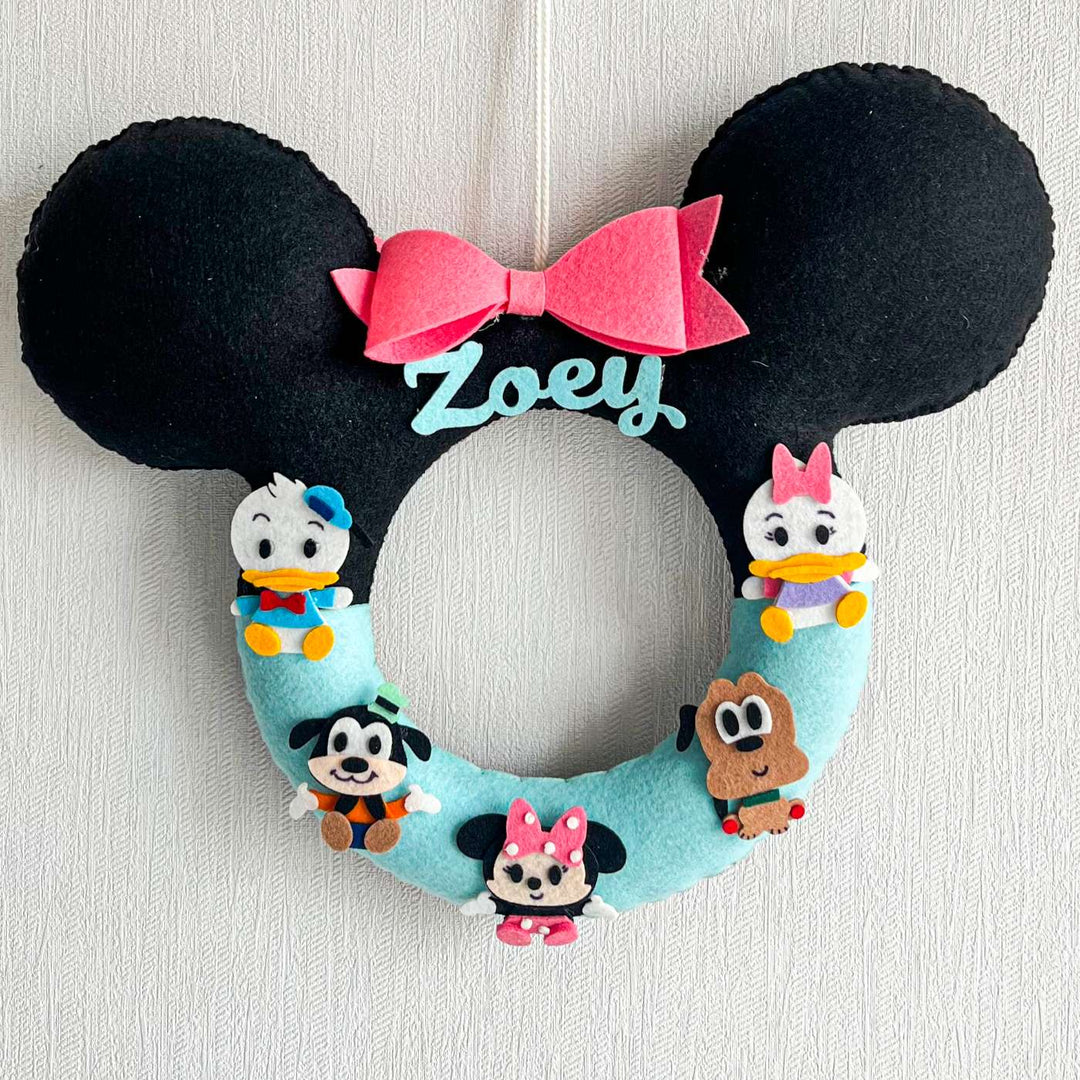 Personalized Disneyland Squad Theme Felt Kids Name Plate