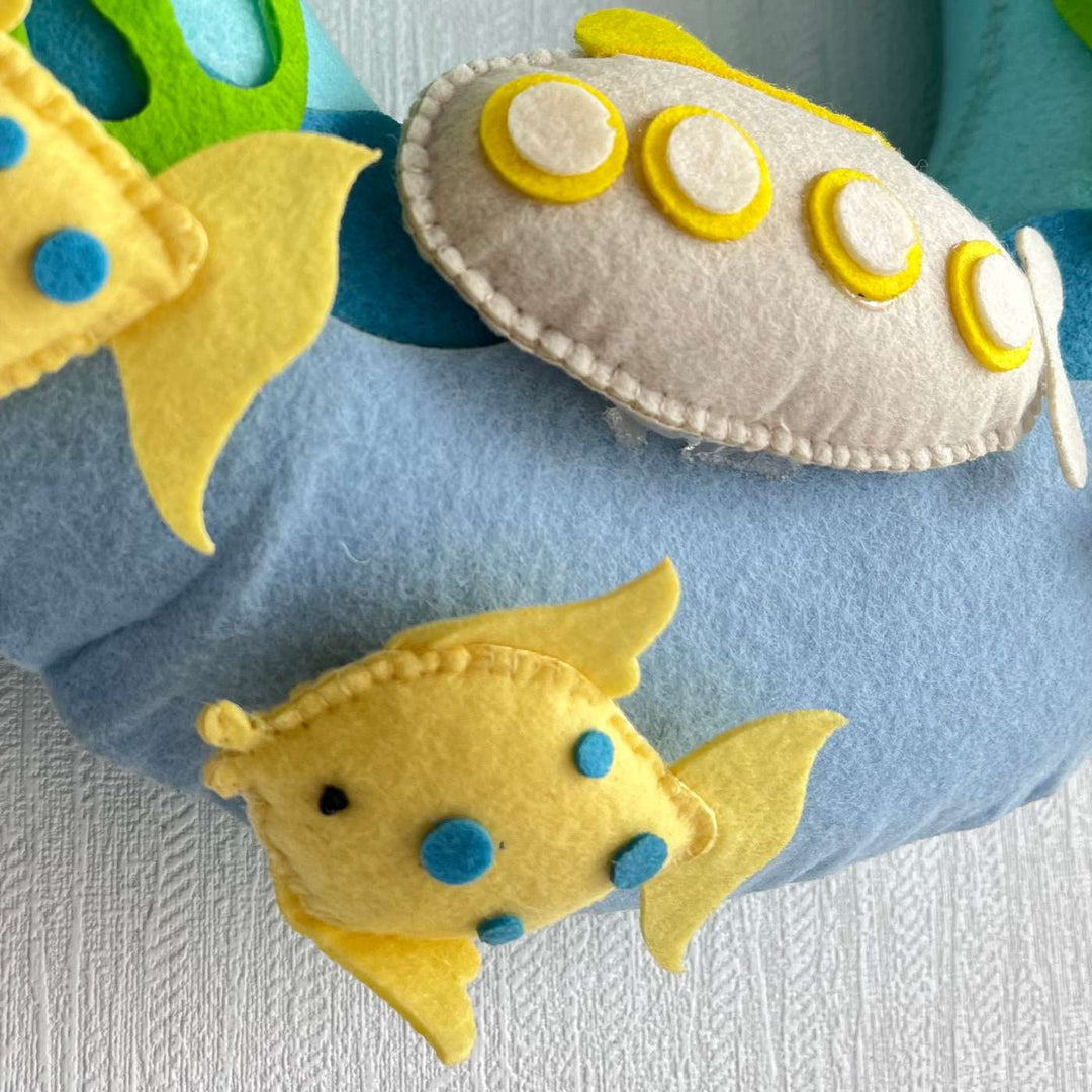 Personalized Under The Sea Theme Felt Kids Name Plate