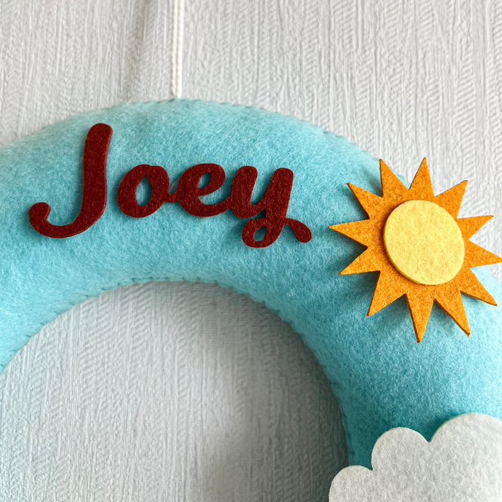 Personalized Wildlife Wonders Theme Felt Kids Name Plate