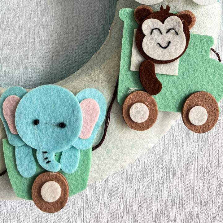 Personalized Wildlife Wonders Theme Felt Kids Name Plate