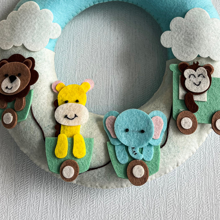 Personalized Wildlife Wonders Theme Felt Kids Name Plate