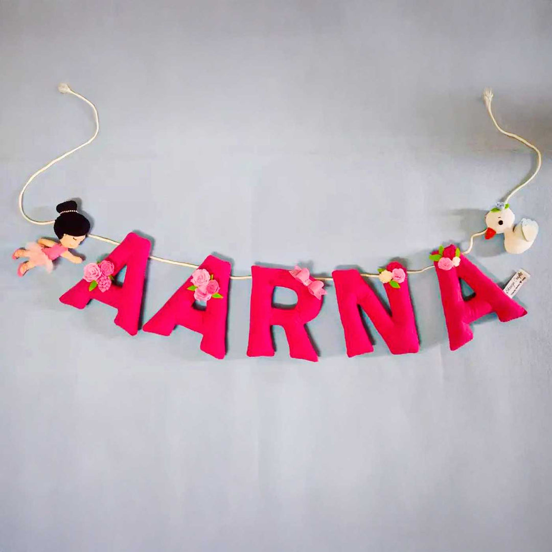 Personalized Ballet Girl Themed Felt Bunting For Kids