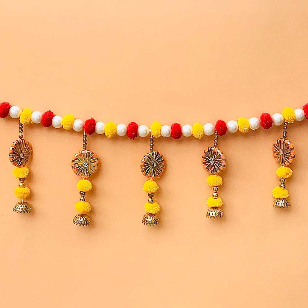 Handmade Decorative Red & Yellow Toran