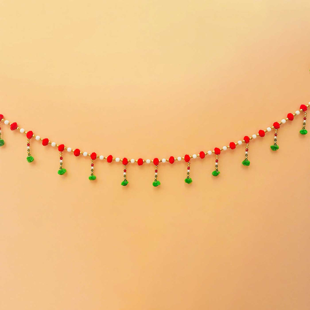 Handmade Decorative Red & Green Toran