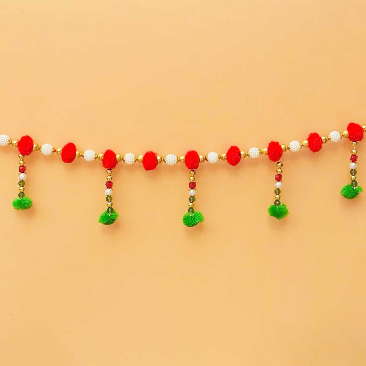 Handmade Decorative Red & Green Toran