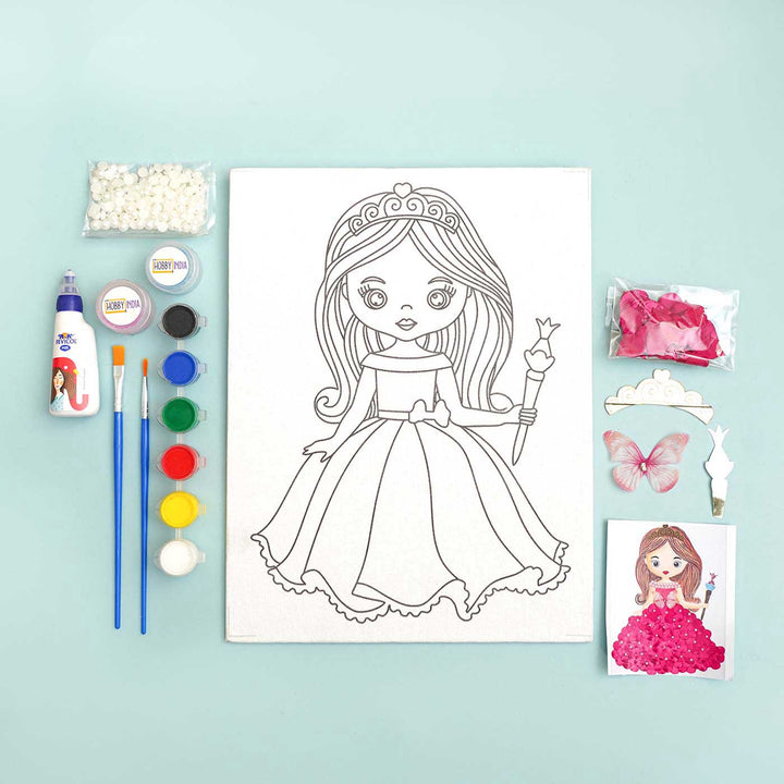 Barbie Theme Premarked Canvas DIY Kit For Kids