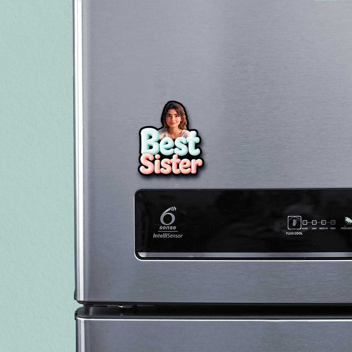 Photo Personalized "Best Sister" Acrylic Fridge Magnet