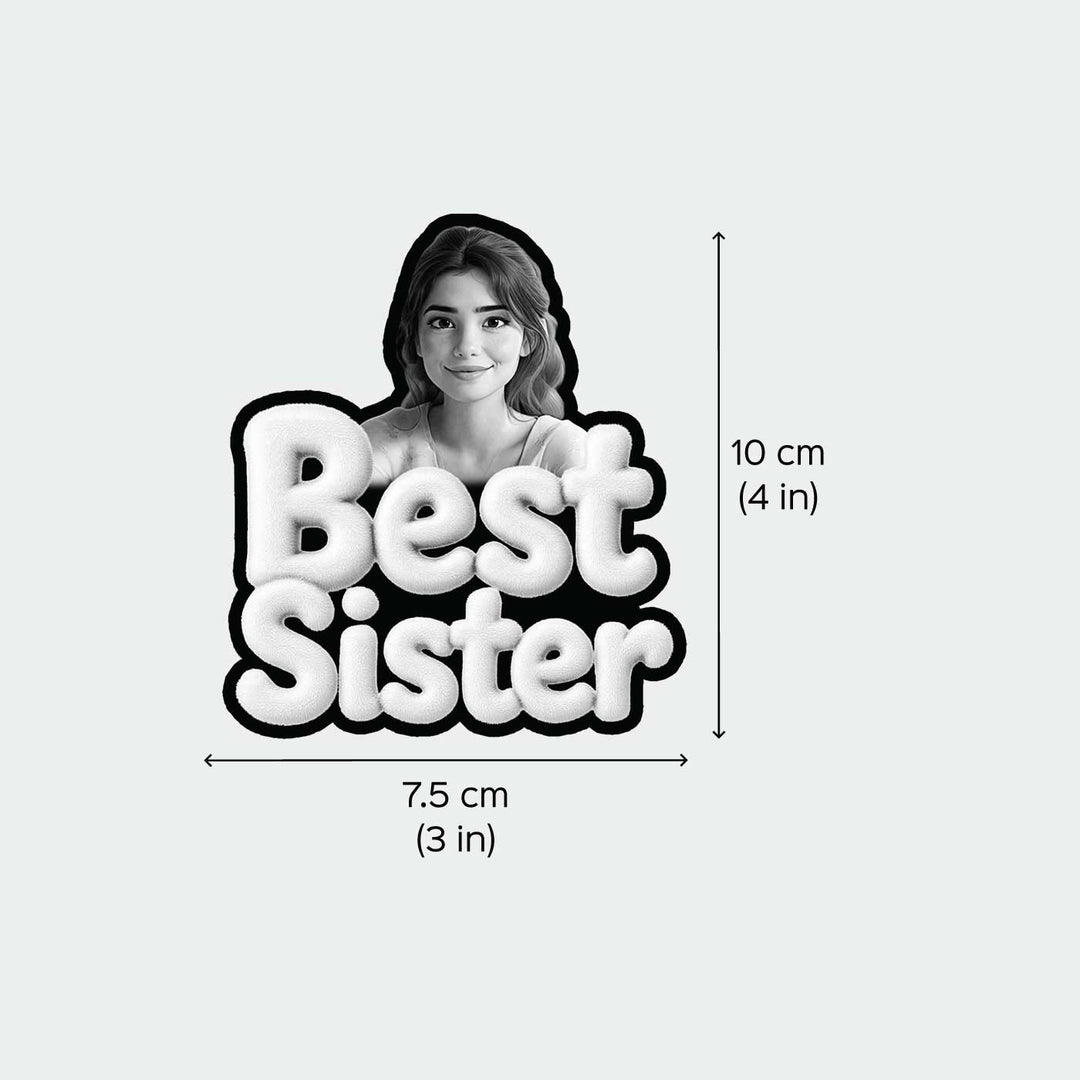 Photo Personalized "Best Sister" Acrylic Fridge Magnet