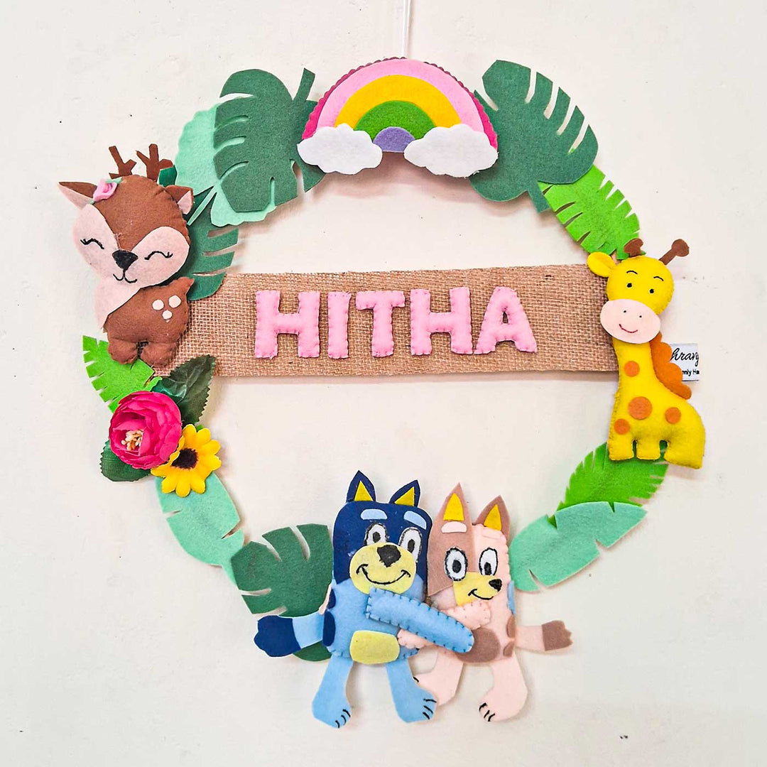 Personalized Bingo Themed Felt Kids Name Plate