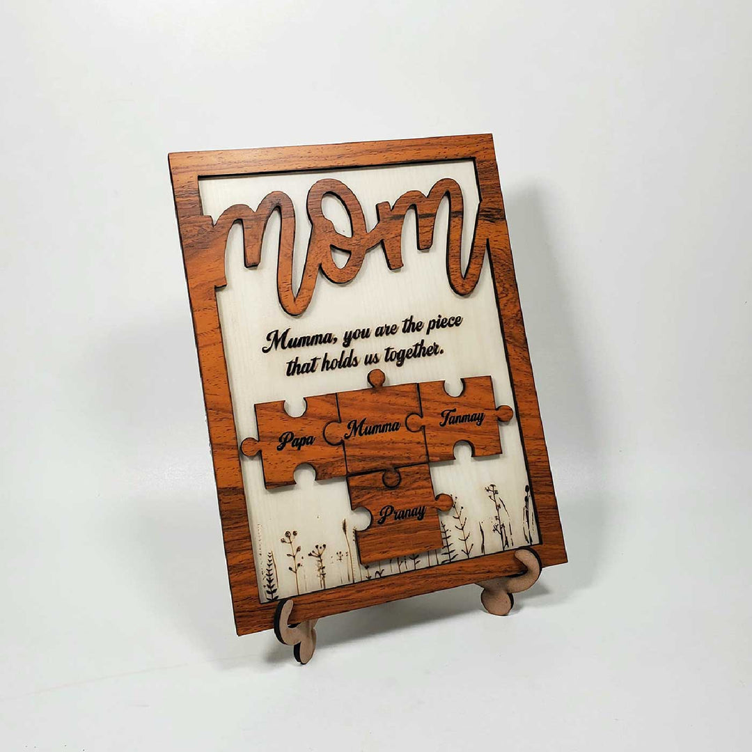 Personalized MDF Wood Puzzle Frame For Mothers