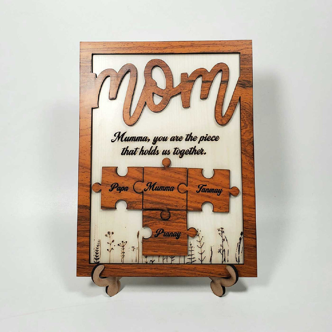 Personalized MDF Wood Puzzle Frame For Mothers