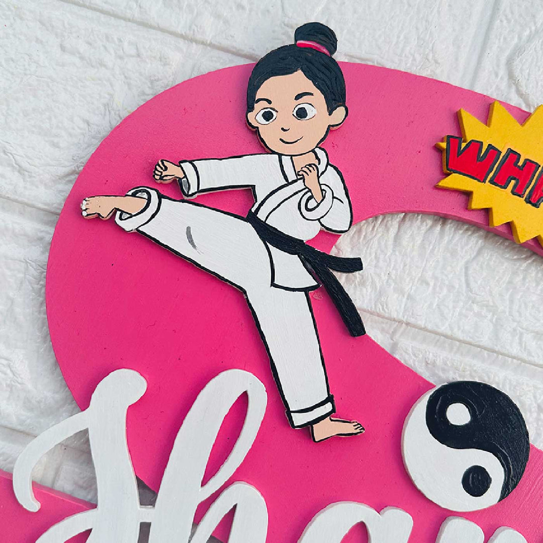 Personalized Hand-painted Judo Adventure MDF Wood Monogram With 3D Letters