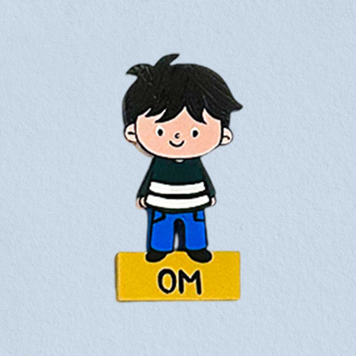 Personalized Hand-Painted Kiddo Theme Mdf Wood Fridge Magnet