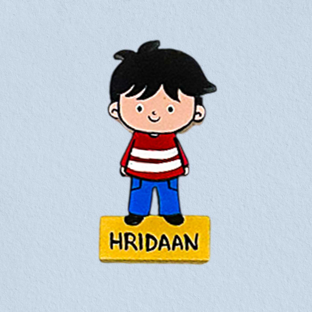 Personalized Hand-Painted Kiddo Theme Mdf Wood Fridge Magnet