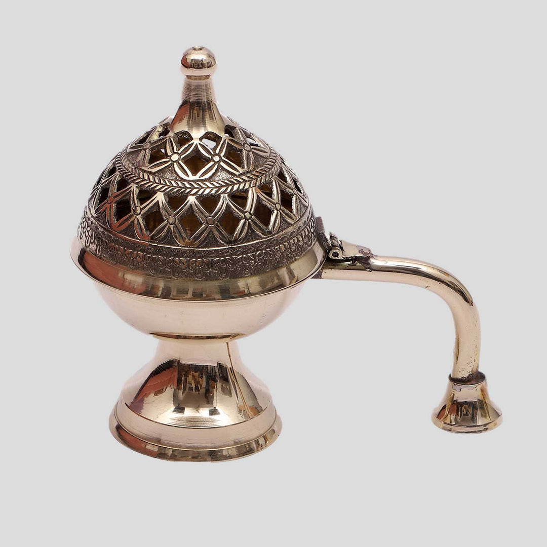 Handmade Brass Dhoop Fumer With Handle