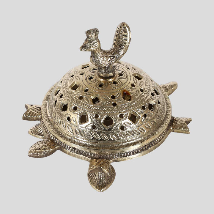 Handmade Tortoise Brass Dhoop Fumer