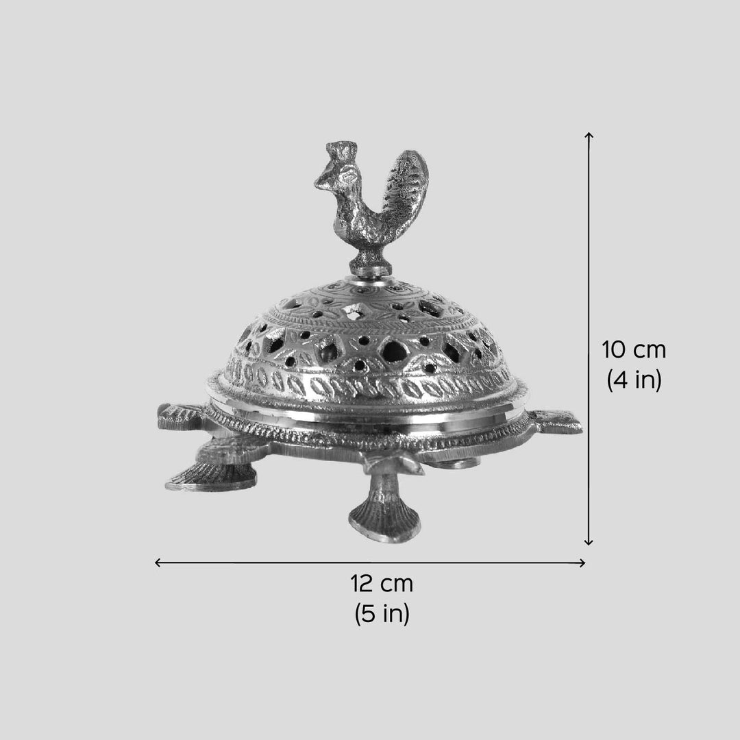 Handmade Tortoise Brass Dhoop Fumer