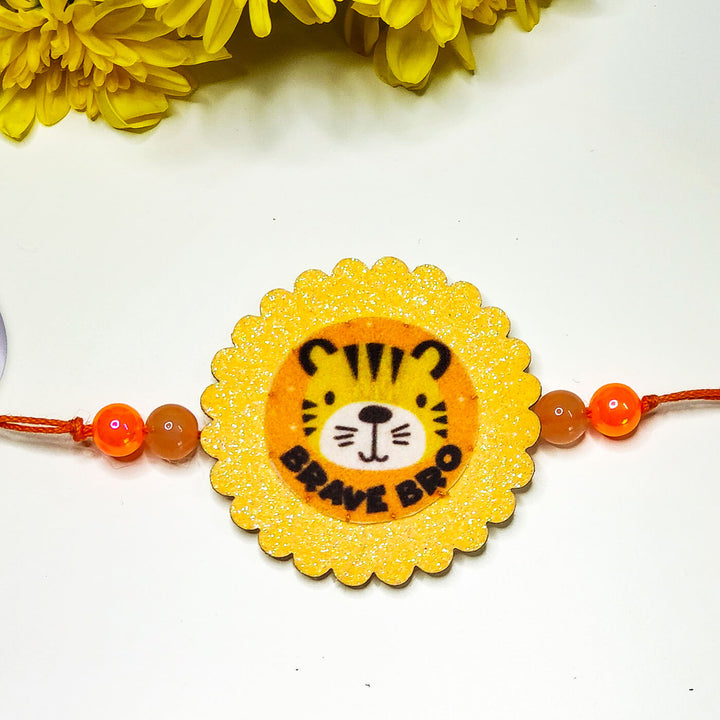 Glow in the dark Rakhi For Kids With Roli Chawal