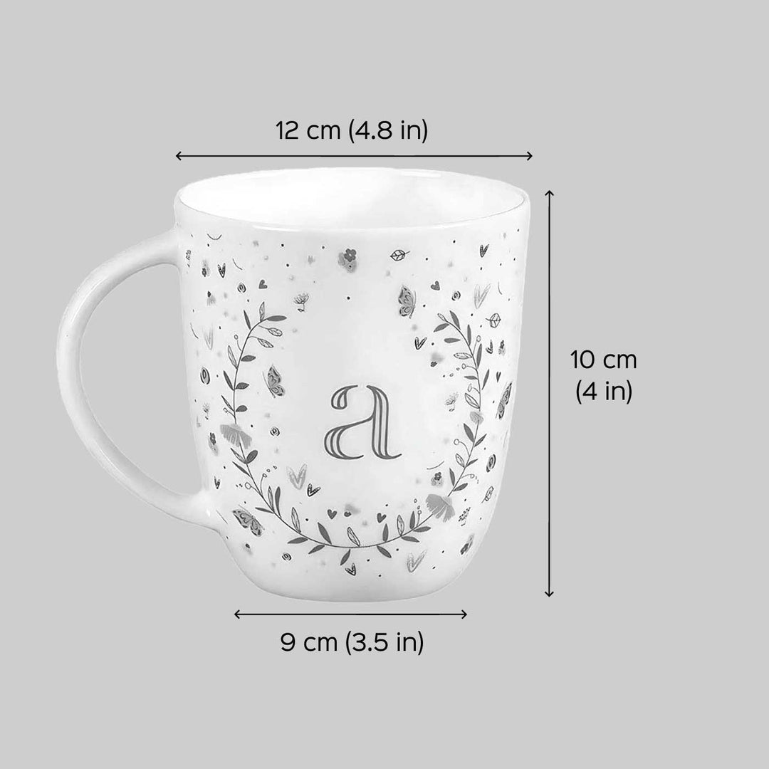 Butterfly Monogram Fine China Mug | 300 ML