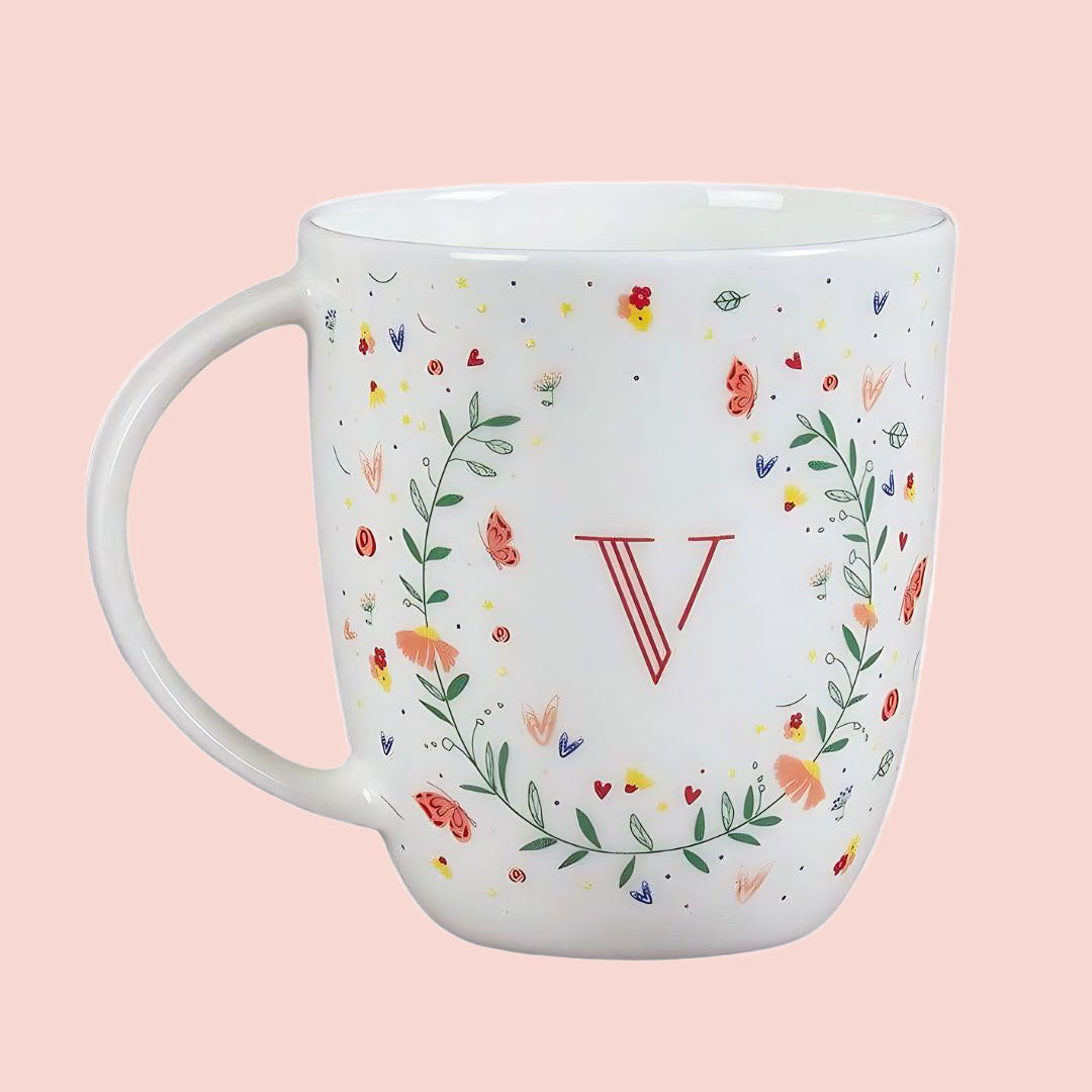 Butterfly Monogram Fine China Mug | 300 ML