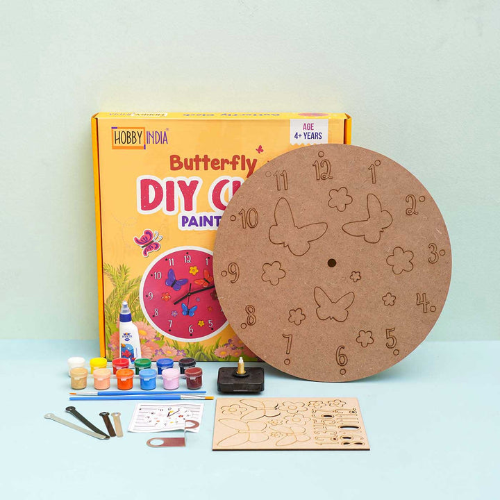 Butterfly Theme Wall Clock DIY Kit For Kids