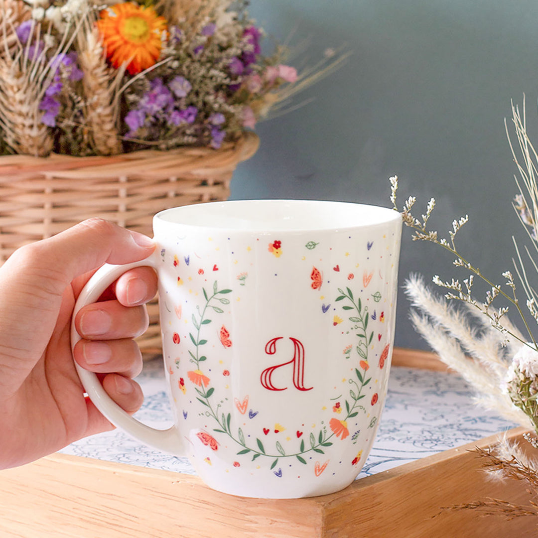 Butterfly Monogram Fine China Mug | 300 ML