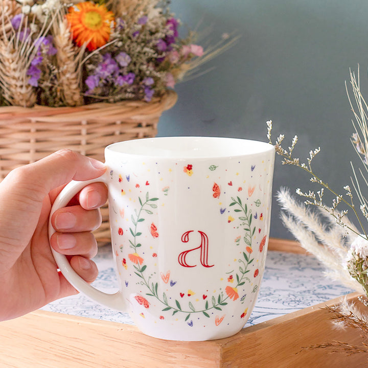 Butterfly Monogram Fine China Mug | 300 ML