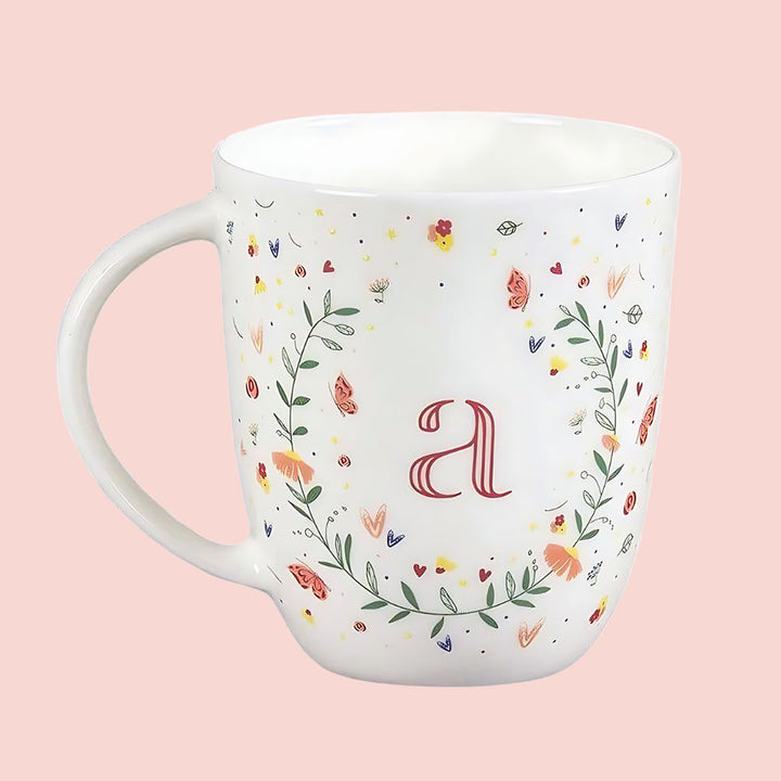 Butterfly Monogram Fine China Mug | 300 ML