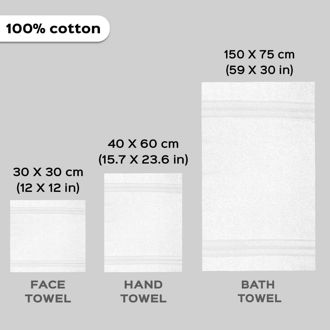 Embroidered 100% Cotton Towel | Set of 3