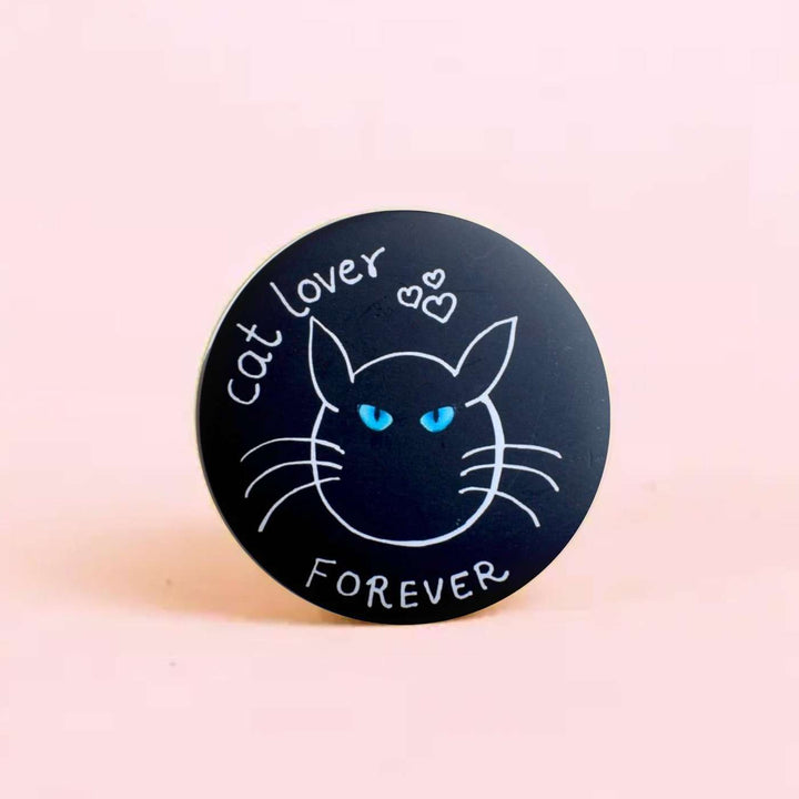 Handmade "Cat Lover" Badge With Magnet