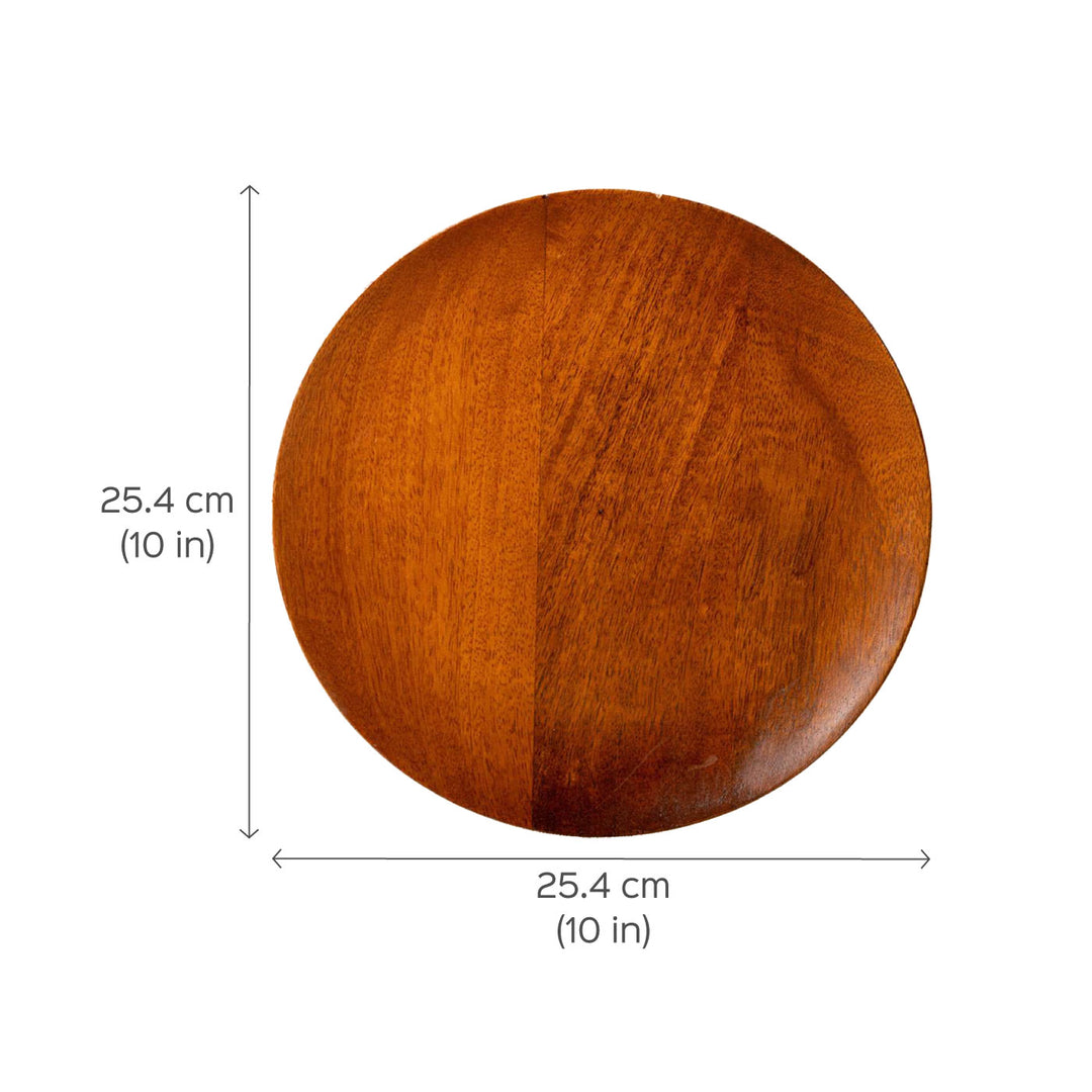 Chakr Premium Wood Dining Plates I Set of 4