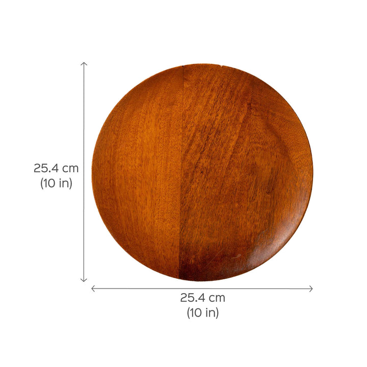 Chakr Premium Wood Dining Plates I Set of 4