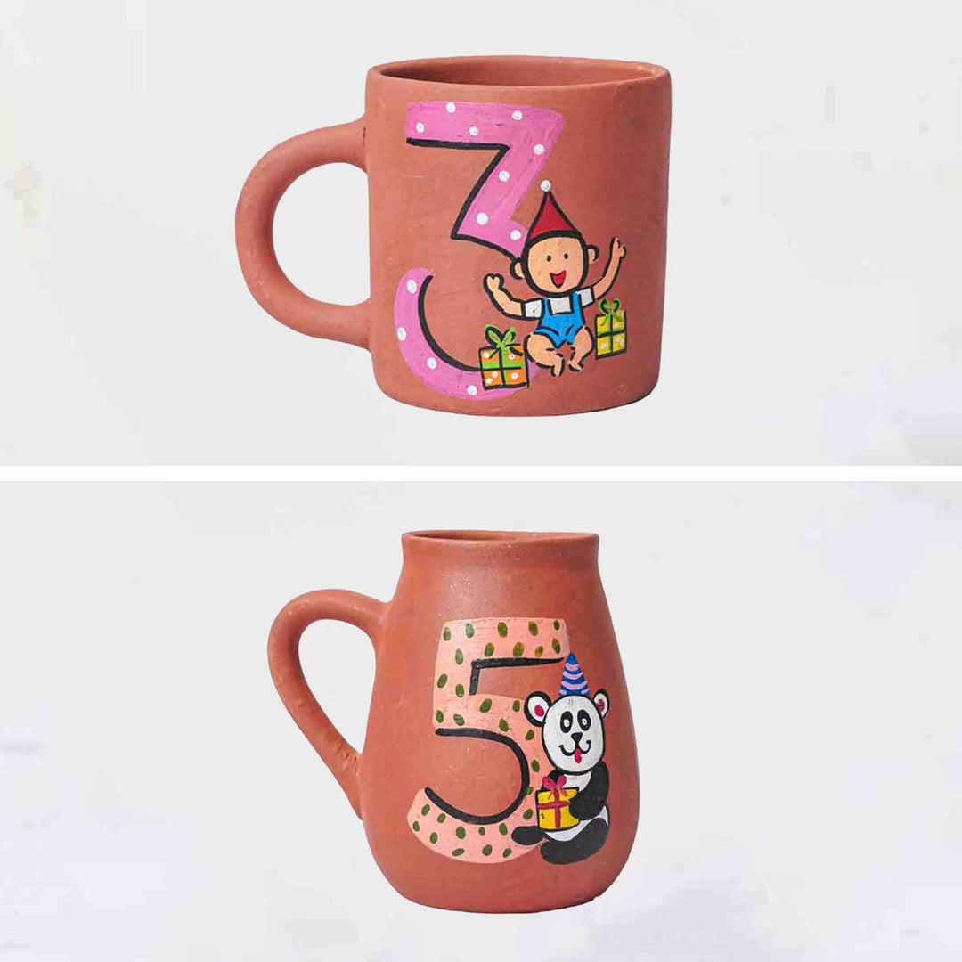 Personalized Hand-painted Birthday Milestone Terracotta Mug