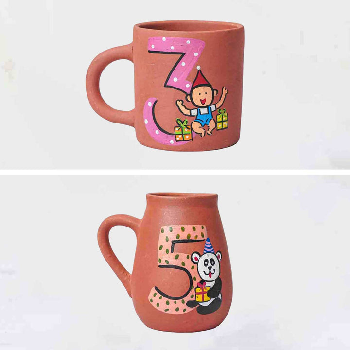 Personalized Hand-painted Birthday Milestone Terracotta Mug