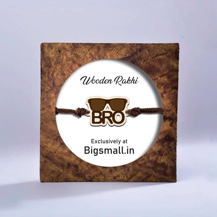 Handmade Sunglasses Bro Wooden Rakhi With Roli Chawal