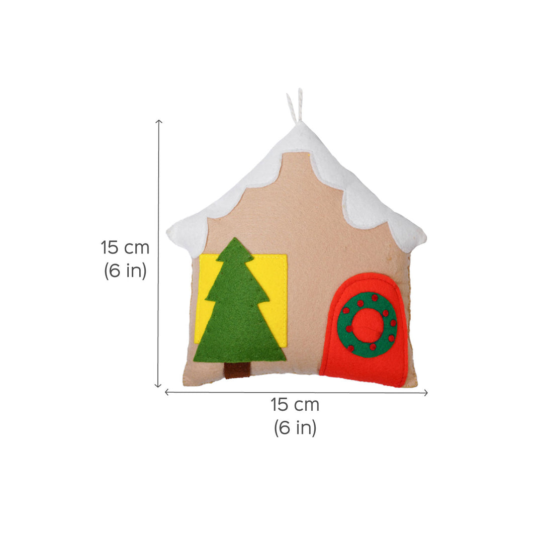 Gingerbread House Plushie Christmas Ornaments