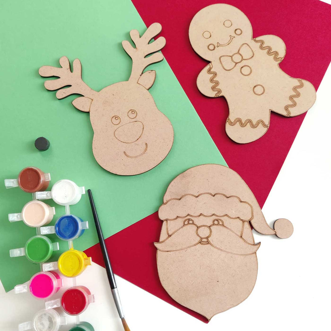 Handmade Christmas Fridge Magnet Painting Art Kit