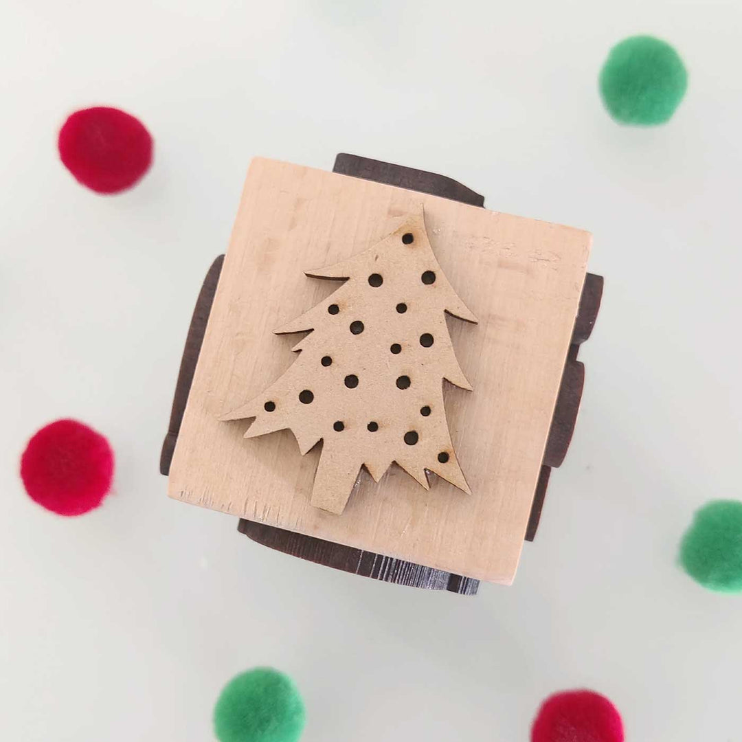 Handmade Christmas Play Dough Stamp Cube | Set of 2