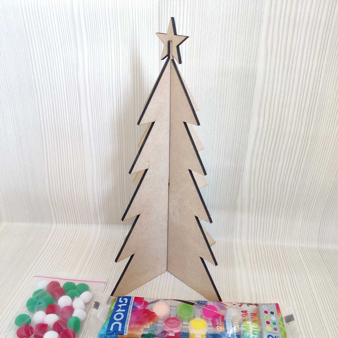 Handmade Christmas Tree Painting Art DIY Kit | Set of 3