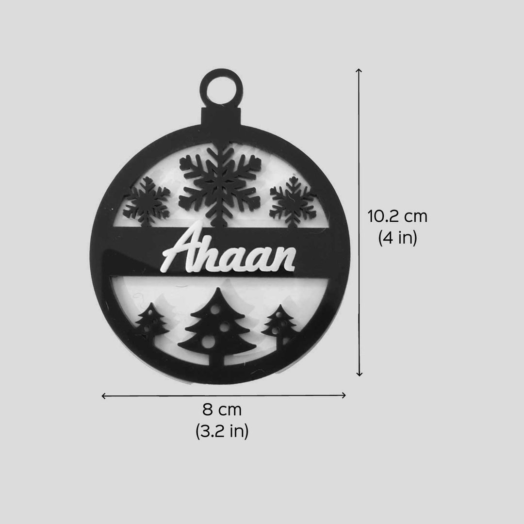 Personalized Round Green Ornament For Christmas Tree Decoration