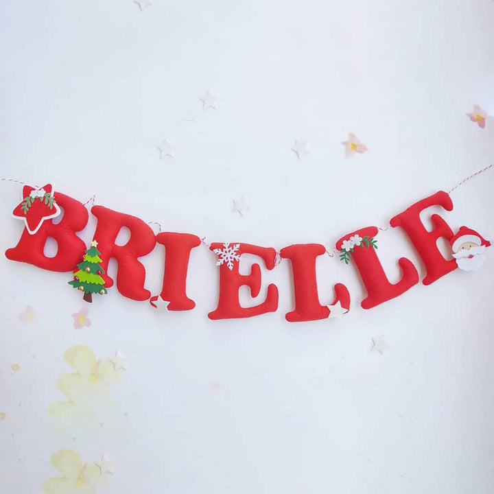 Handcrafted Personalized Christmas Themed Bunting For Kids