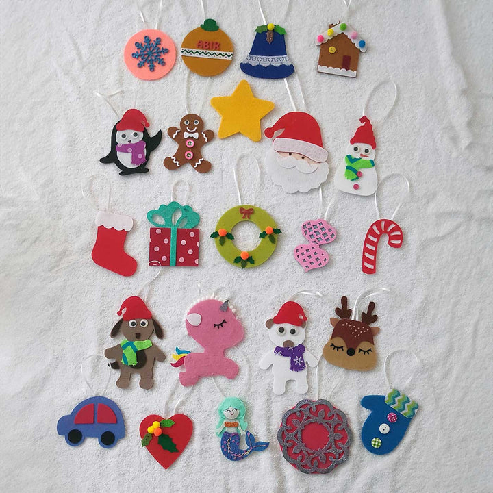 Handmade Christmas Tree & Ornamnets Felt Activity Kit For Kids | Set Of 28