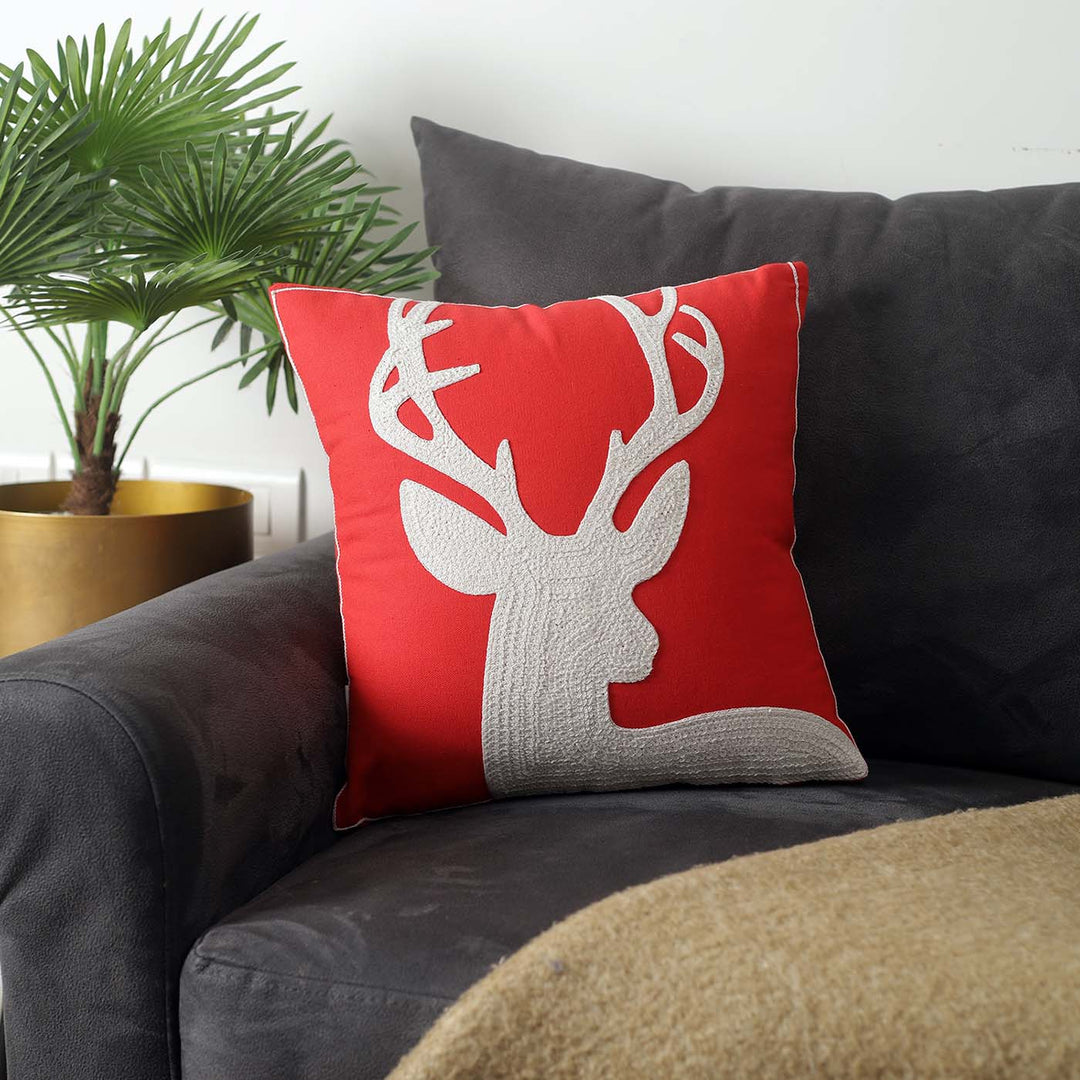 Handmade Reindeer Cotton Cushion Covers