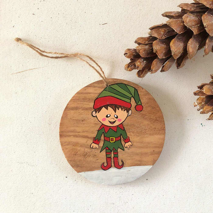 Handpainted Wooden Christmas Tree Ornament