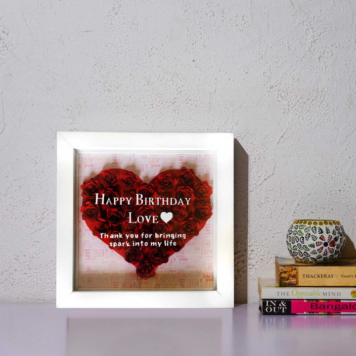 Floral Heart 3D Paper Shadow Box Frame